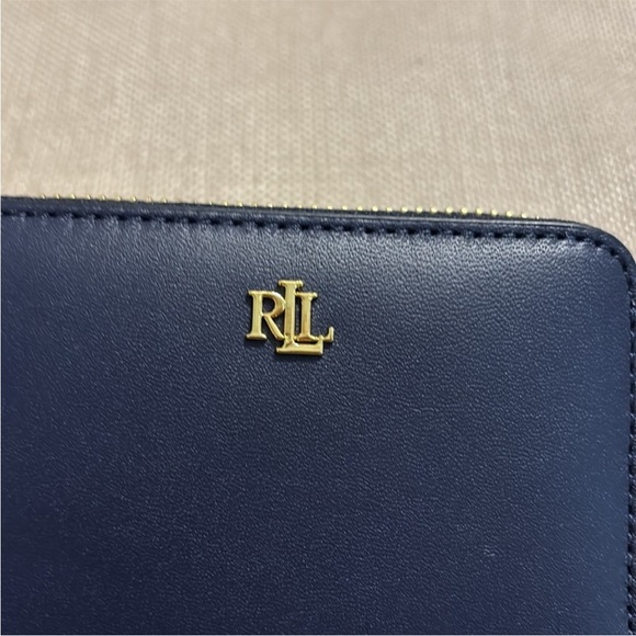 Lauren Ralph Lauren Leather Navy Blue Wallet-NWT - Picture 2 of 6